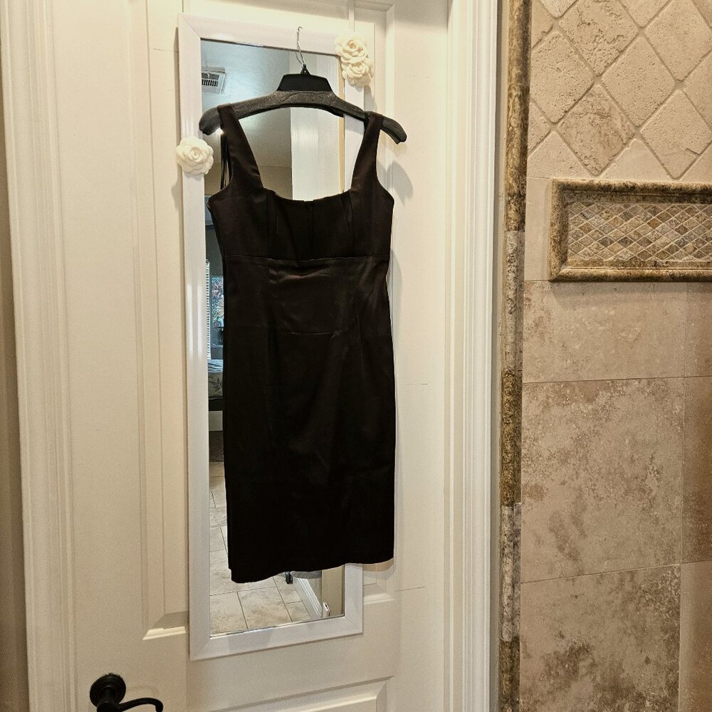 Elegant Chocolate Sleeveless Dress